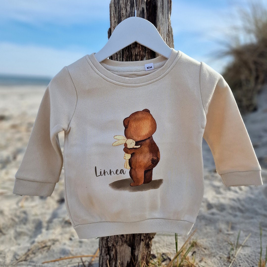 Pullover Sweatshirt Sweater personalisiert pullover Babypullover Bär Teddy personalisiert