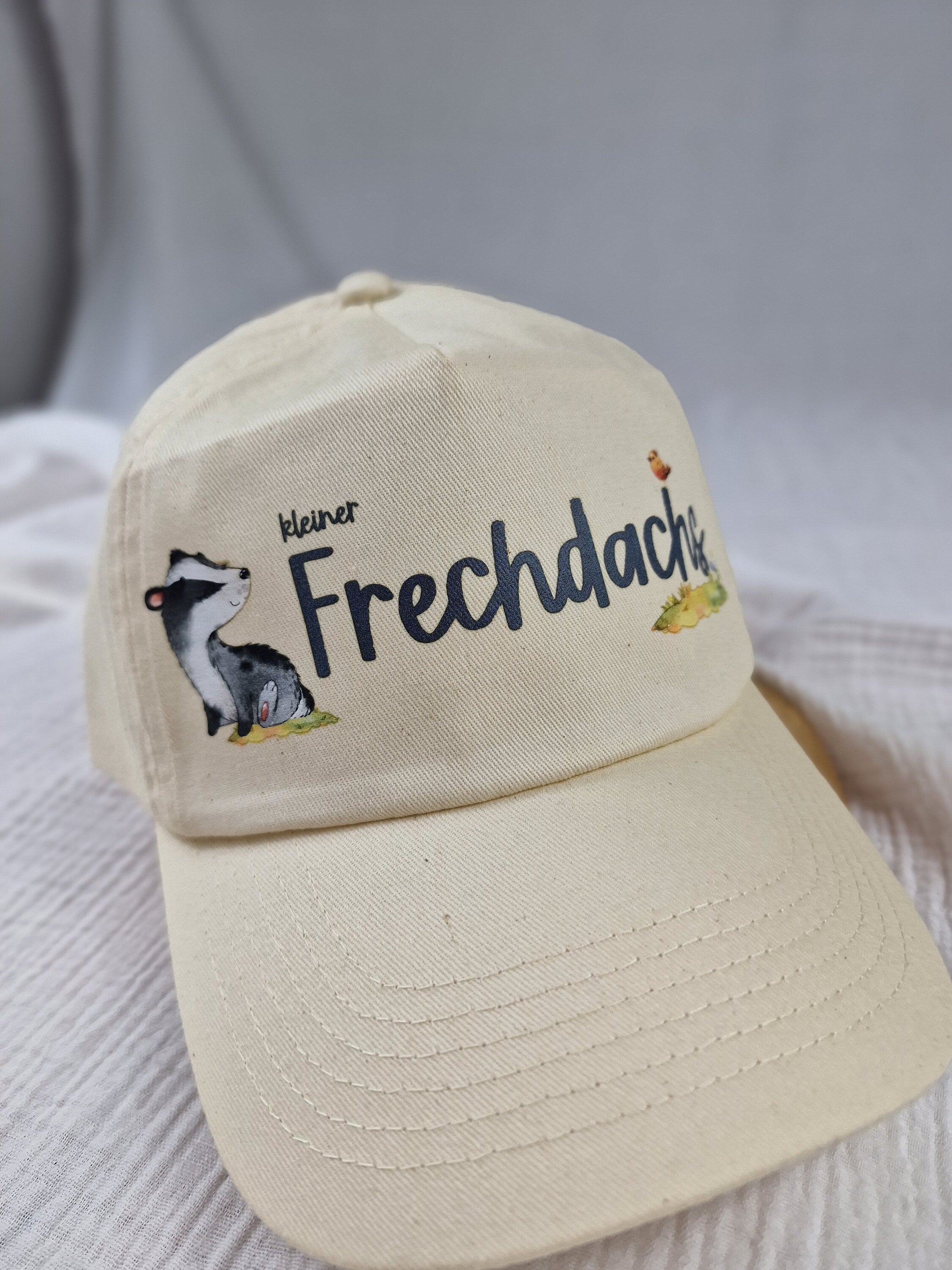 Cap Personalisiert mit Name Sonnenschutz Kleiner Frechdachs Dachs