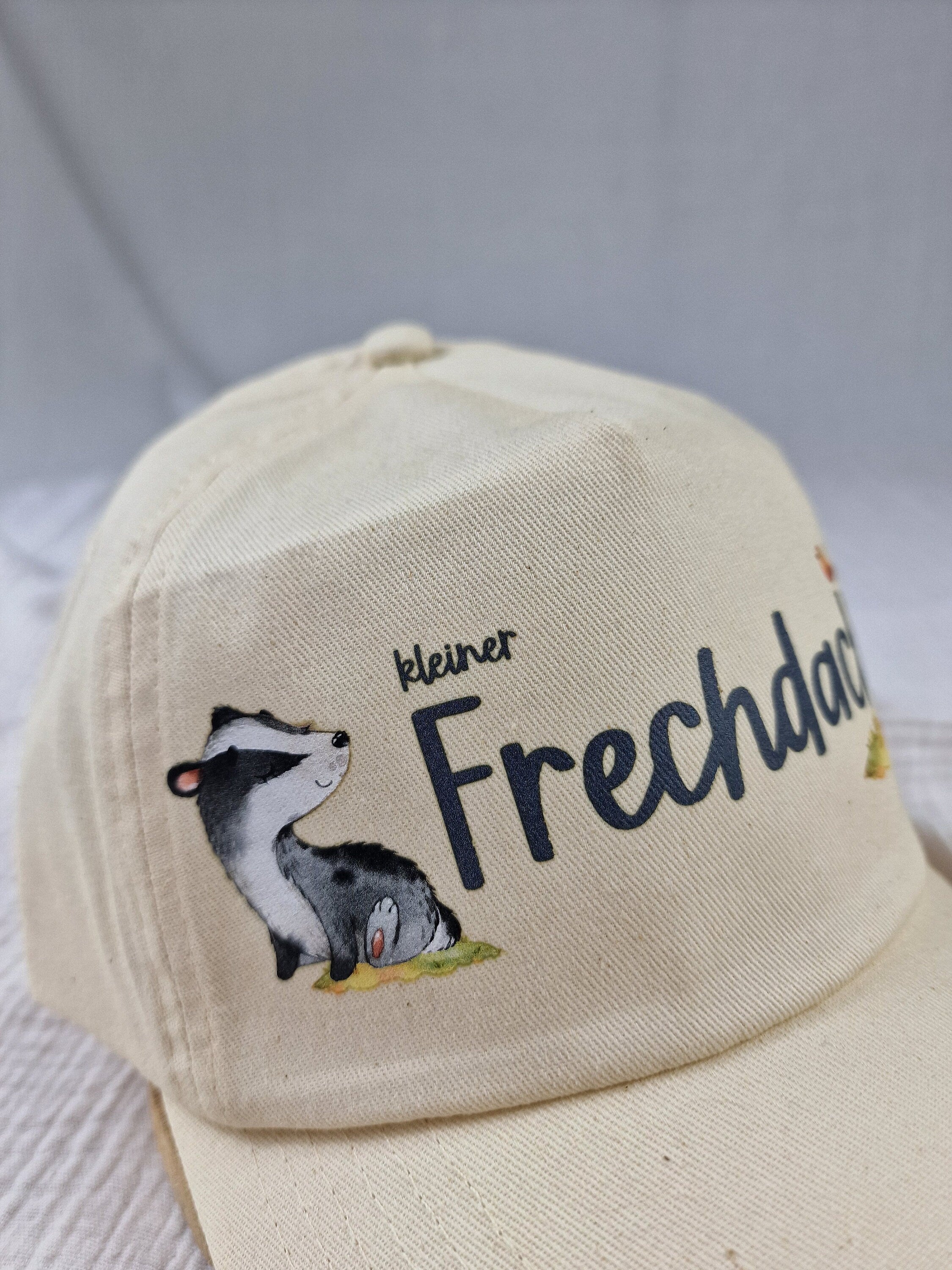 Cap Personalisiert mit Name Sonnenschutz Kleiner Frechdachs Dachs