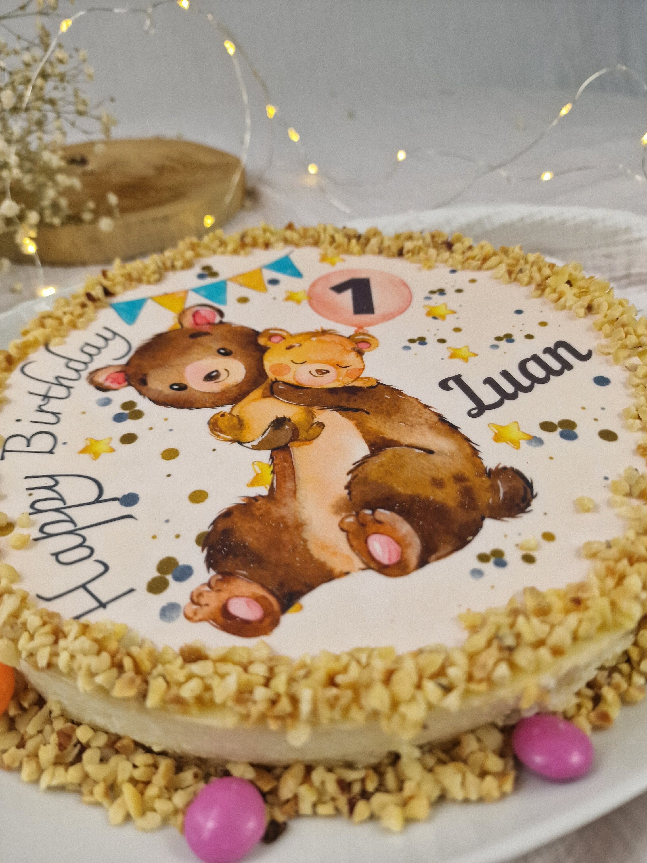 Tortenaufleger Fondant Geburtstag Bär Baby