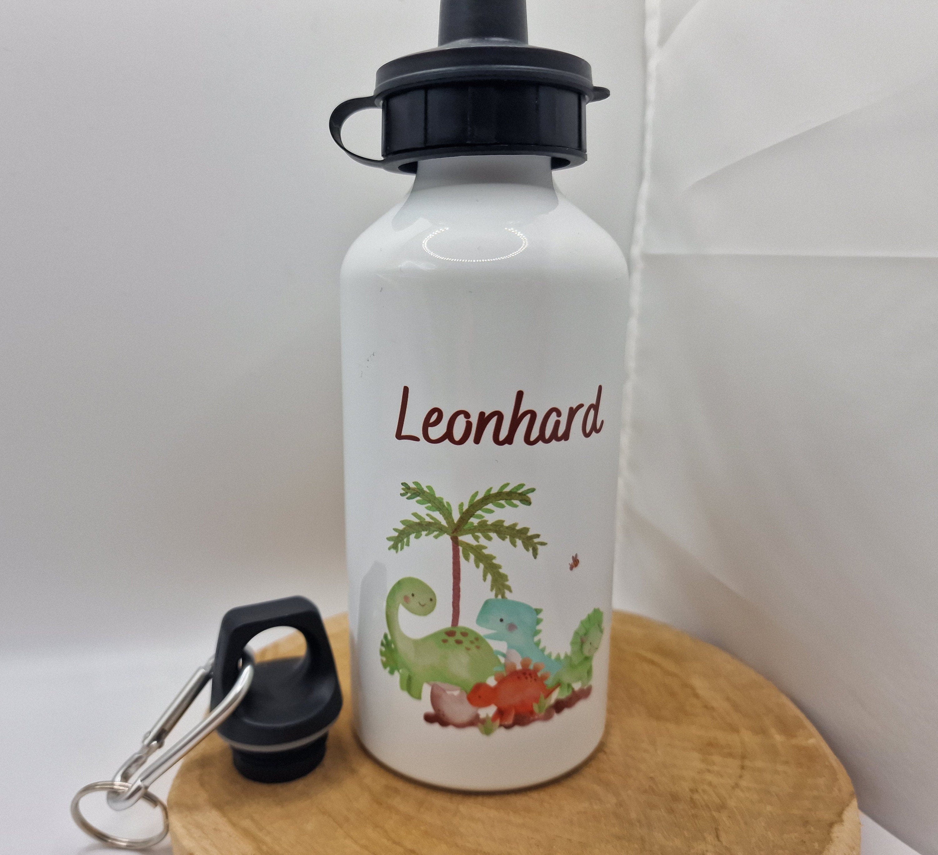 Trinkflasche Wasserflasche personalisiert mit Name Dino Dinosaurier T-Rex