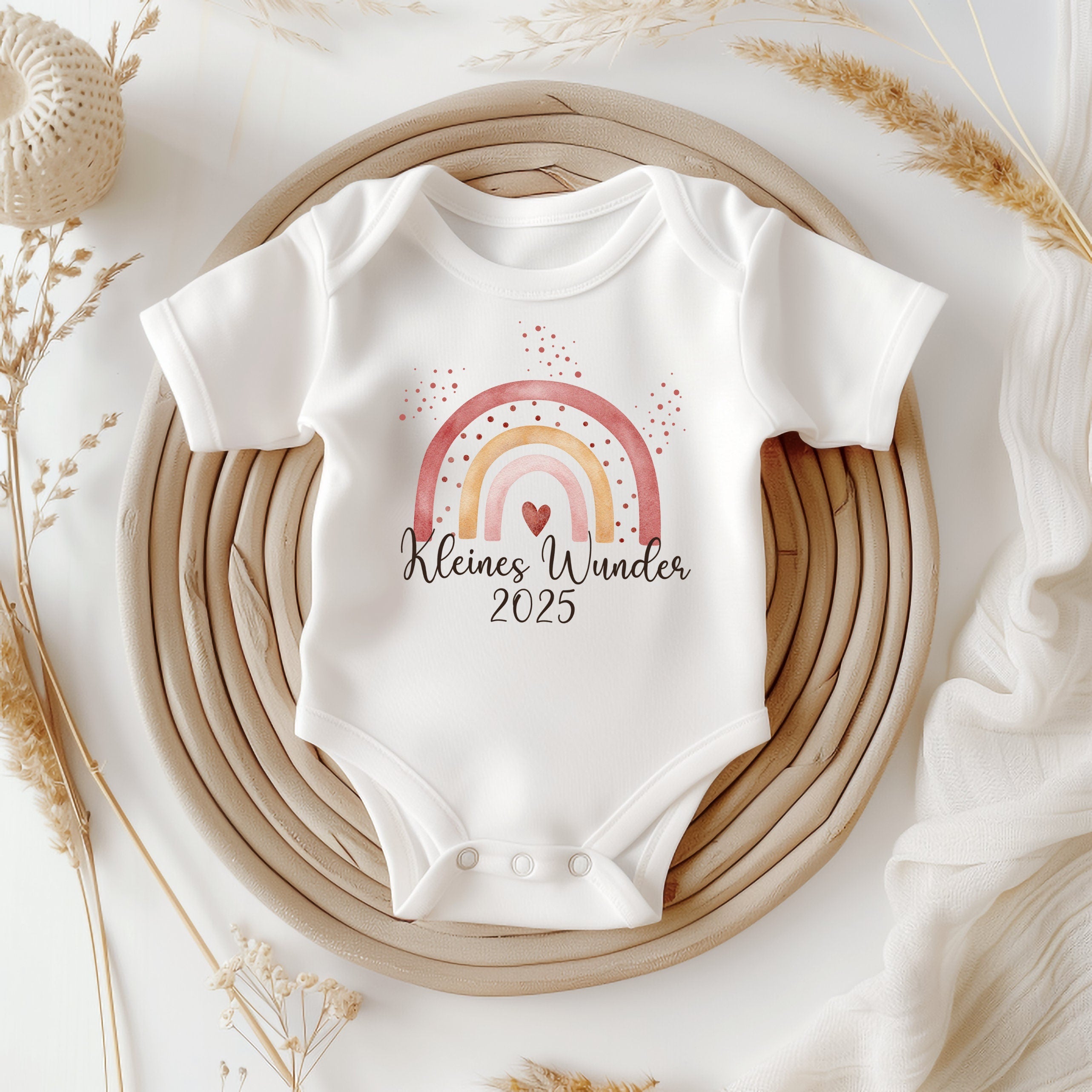 Babybody | Schwangerschaftsverkündung | Baby | Geburt | Babygeschenk | Geschenk zur Geburt | Kleines Wunder | Personalisiert