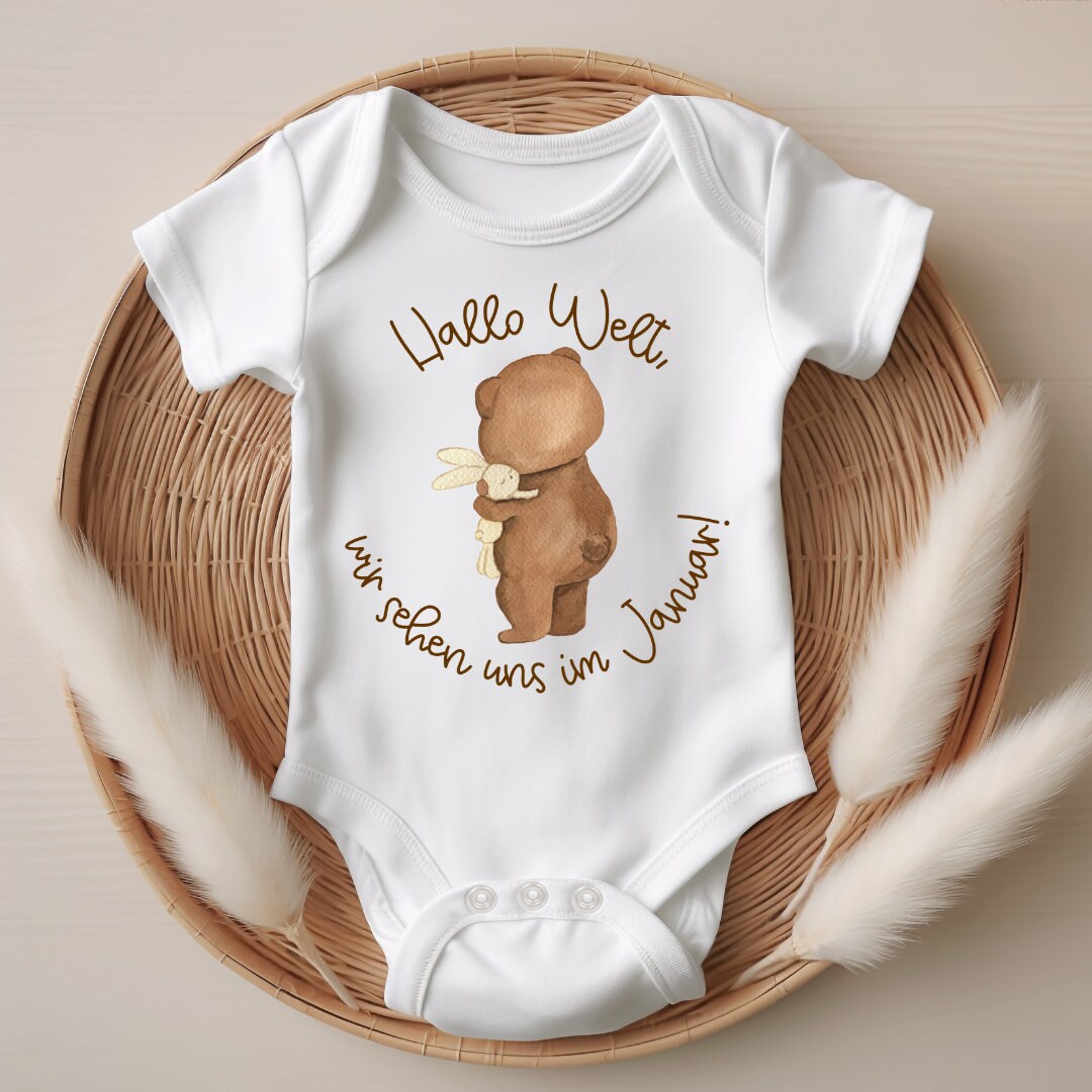 Babybody | Schwangerschaftsverkündung | Baby | Geburt | Babygeschenk | Geschenk zur Geburt | Kleines Wunder | Personalisiert