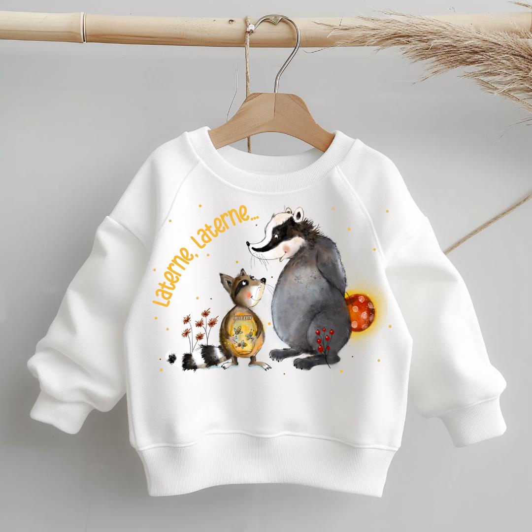 Pullover Sweatshirt Herbst Sweater personalisiert pullover Babypullover personalisiert Laterne Laterne laufen