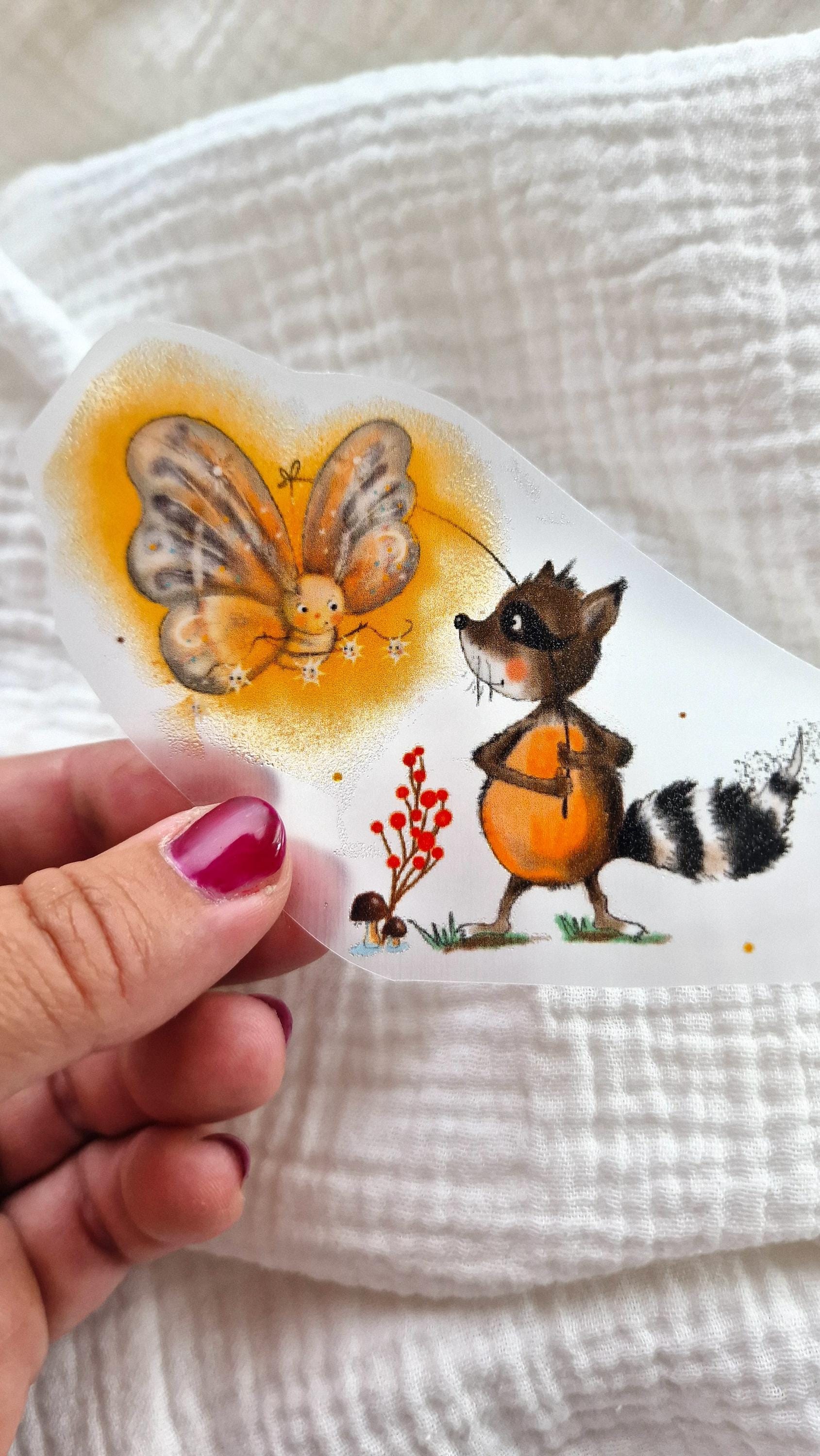 Bügelbild Laterne laufen Fuchs Lichterfest zeit Laternenfest deko outfit Deko Dachs Waschbär – Appliques & Patches