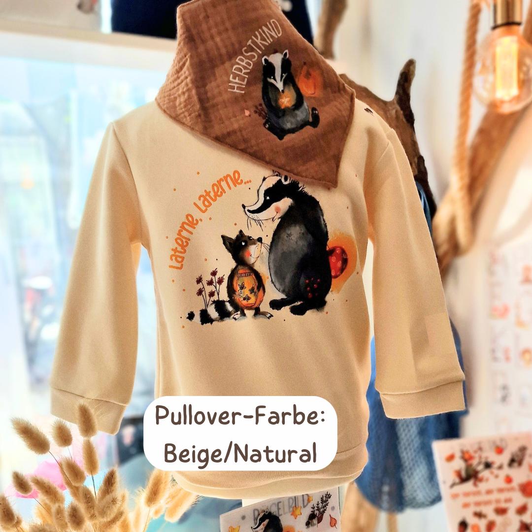 Pullover Sweatshirt Herbst Sweater personalisiert pullover Babypullover personalisiert Laterne Laterne laufen