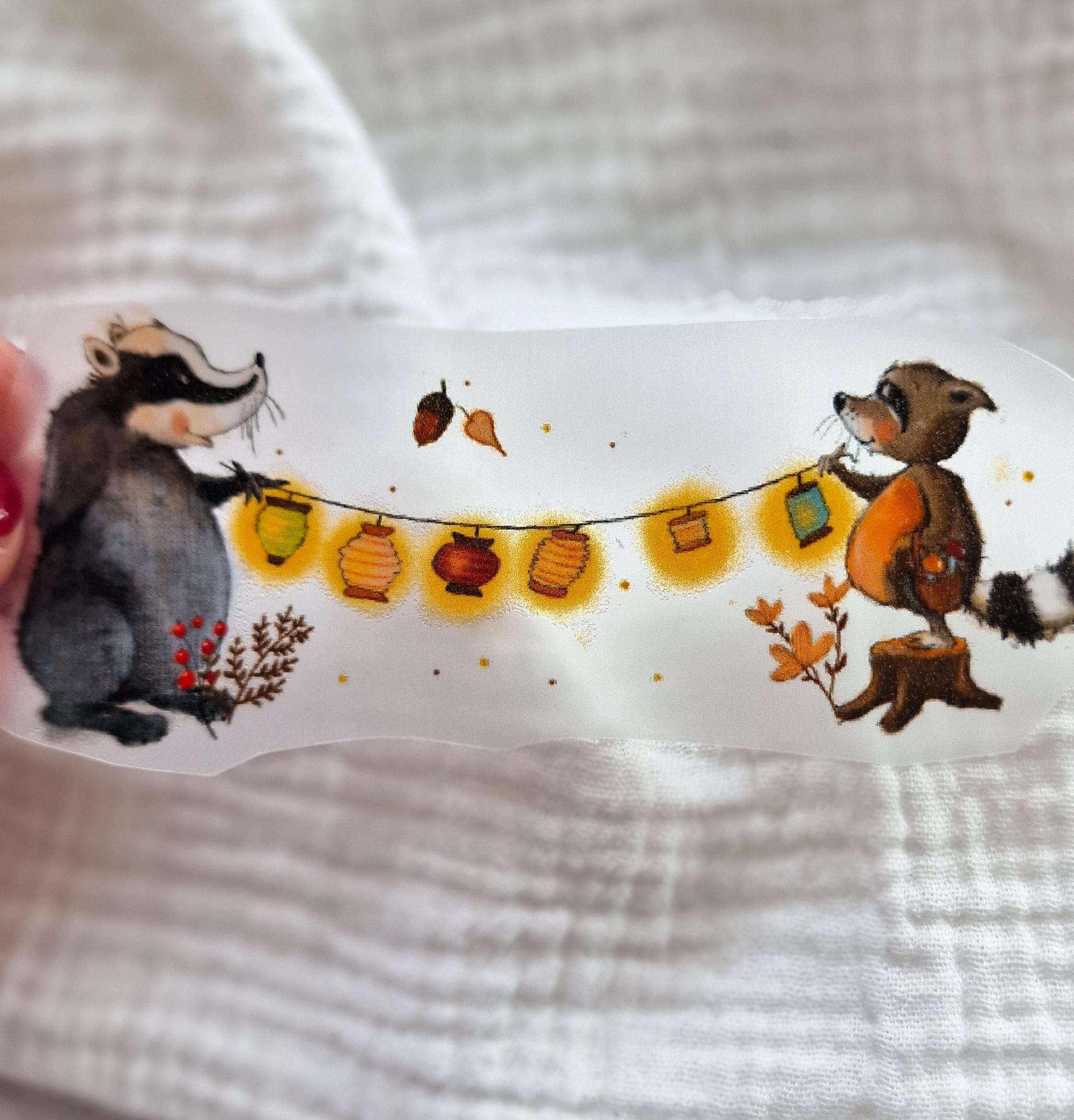Bügelbild Laterne laufen Fuchs Lichterfest zeit Laternenfest deko outfit Deko Dachs