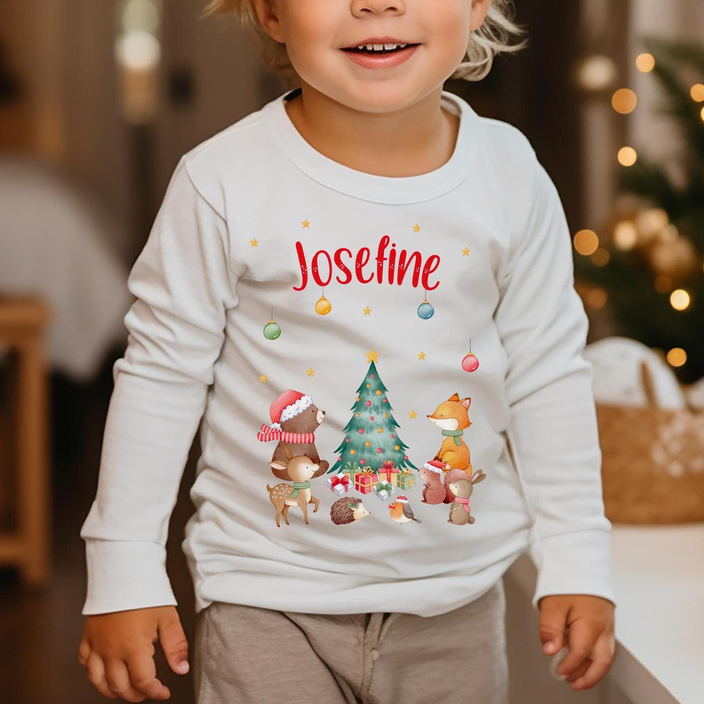 Bügelbild Weihnachten Weihnachtsbügelbild für bunte ien Weihnachtsshirt Weihnachtspullover Weihnachtsbody Weihnachtskleid Waldtiere