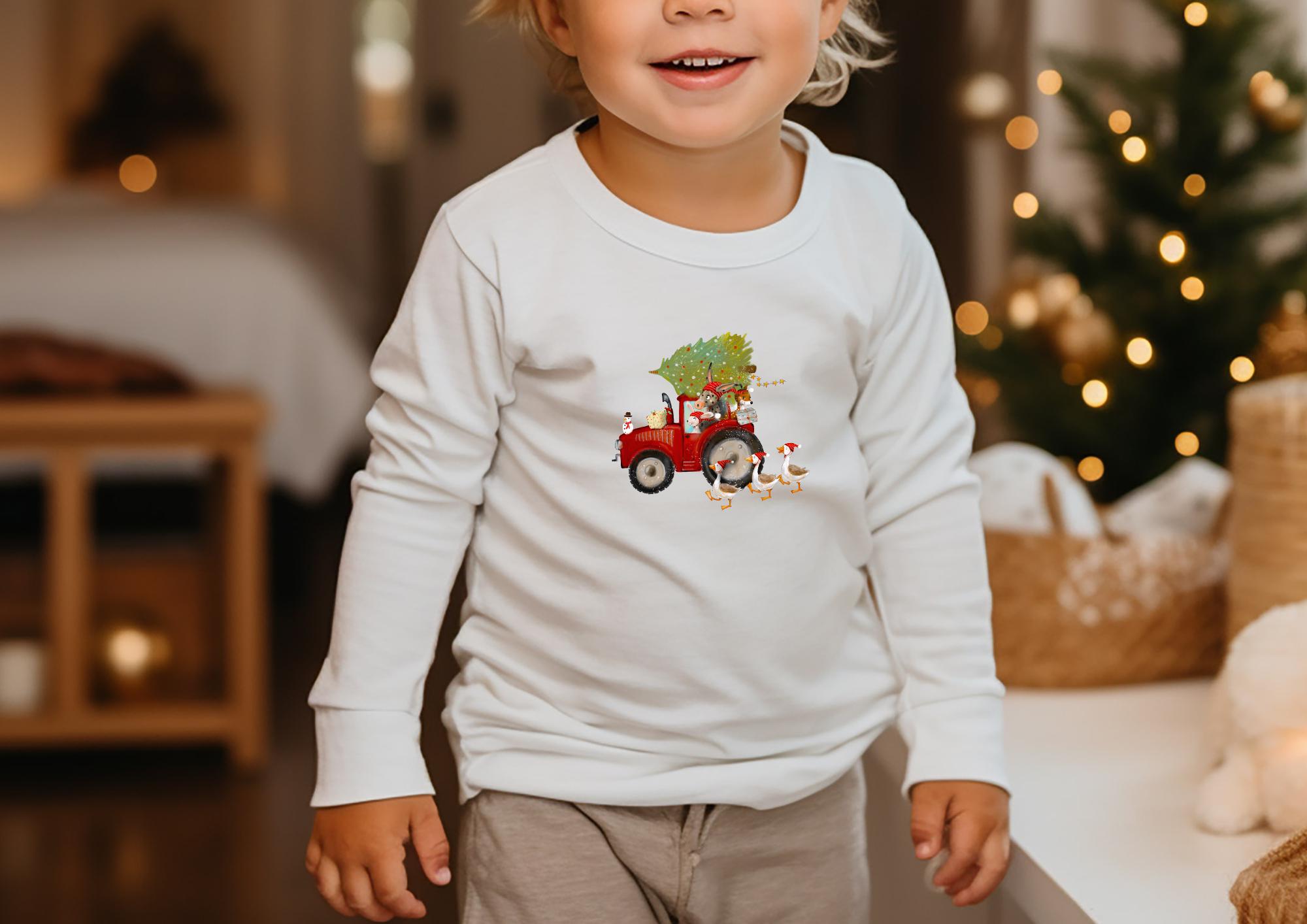 Bügelbild für bunte ien Weihnachten Weihnachtsshirt Weihnachtspullover Weihnachtsbody Weihnachtskleid Fahrrad Esel Weihnachtsbaum