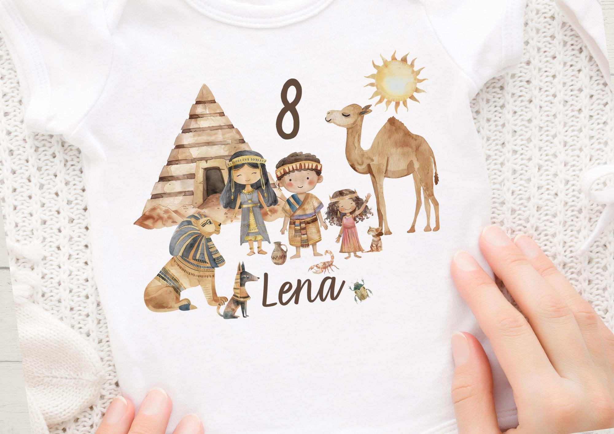 Bügelbild Ägypten Pyramiden Wunschname und Alter personalisiert Sphinx Kamel Geburtstagsshirt Dekoration geburtstag