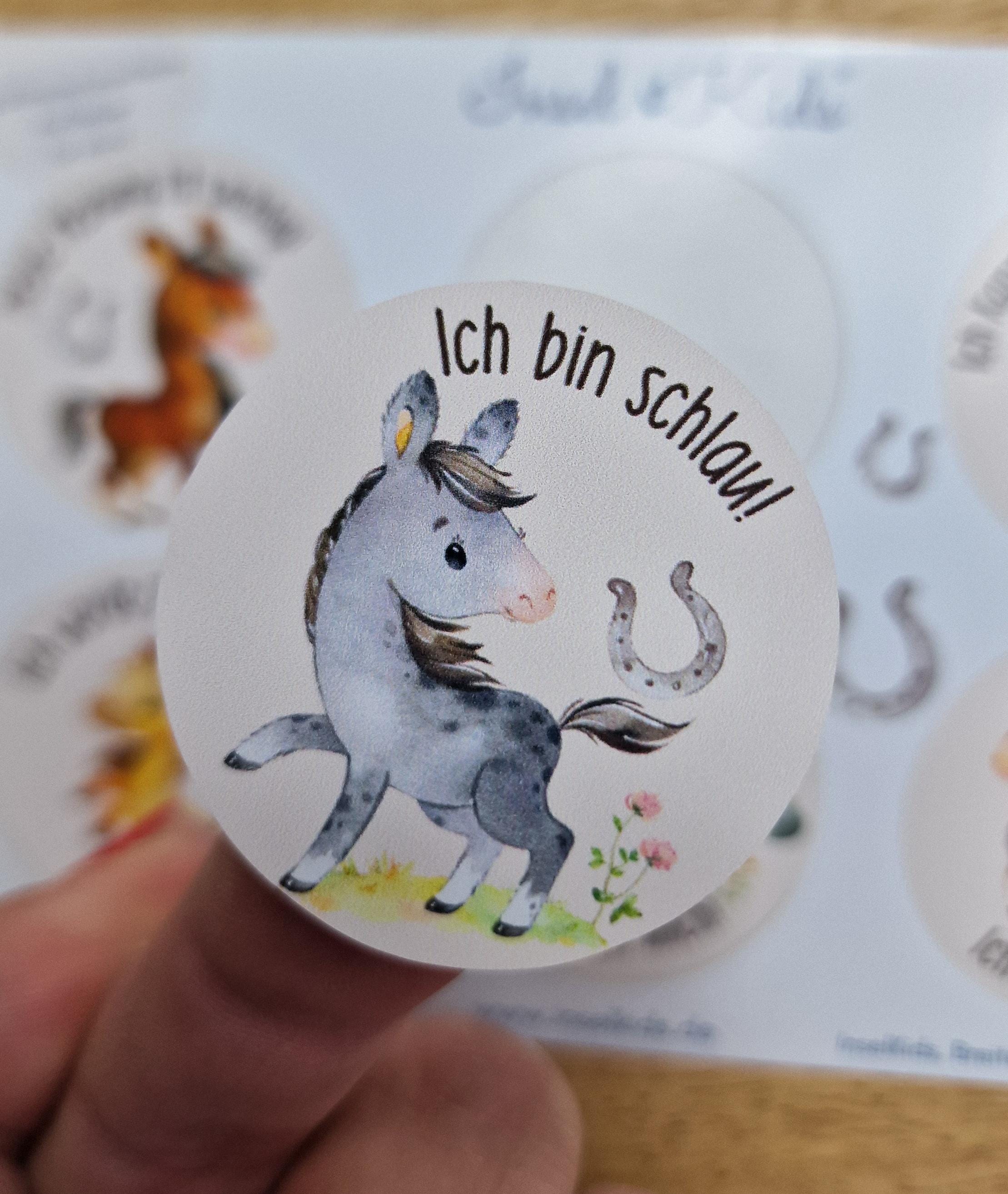 Wasserfeste Spühlmaschinenfeste Sticker Aufkleber Affirmationen UV-beständig Wasserfest / Für Trinkflasche Pferde Pony