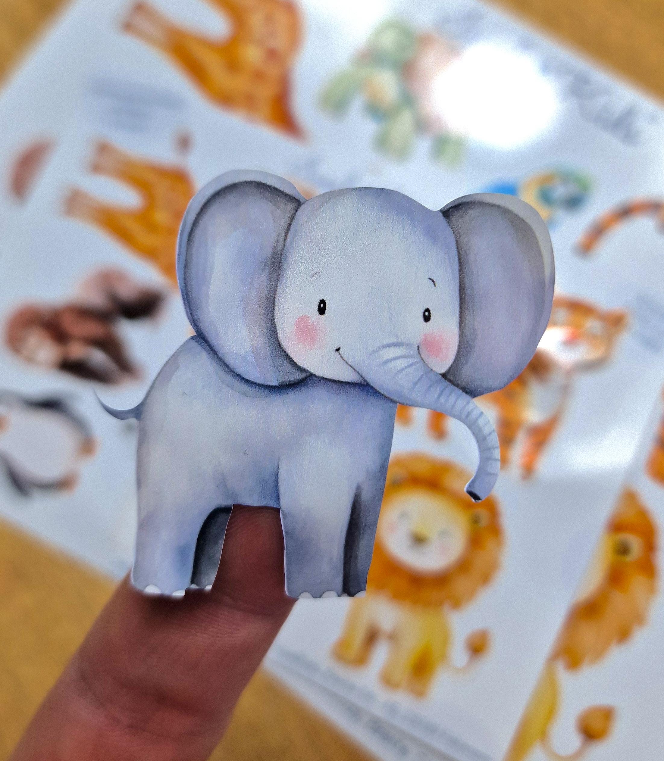 Sticker Set Zootiere – spülmaschinenfest & wasserfest – Aufkleber für Brotdose, Trinkflasche, Fahrrad – Elefant, Löwe, Pinguin – A6 A5 A4 – Stickers