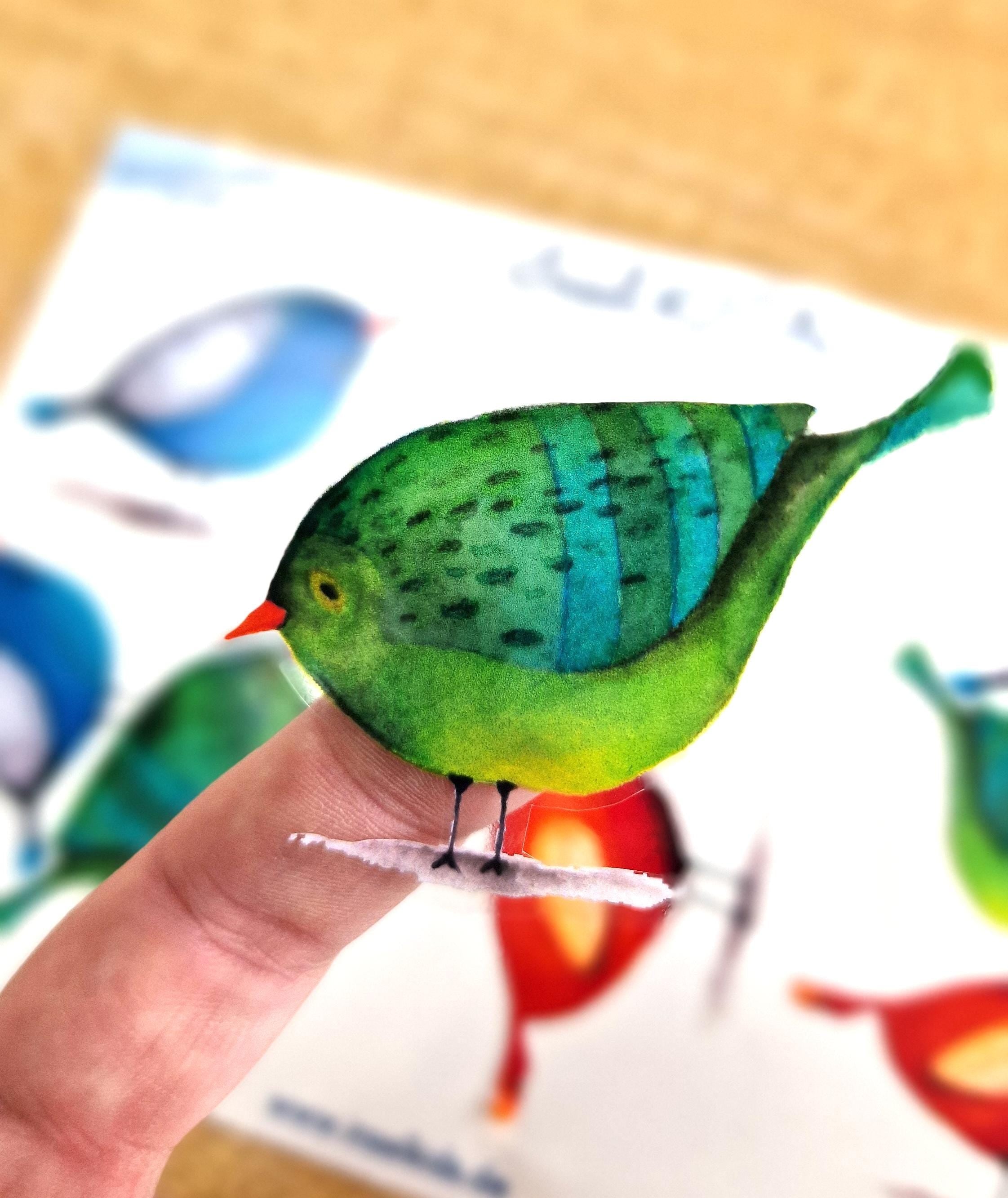 Wasserfeste Spühlmaschinenfeste Sticker Transparent Aufkleber UV-beständig Wasserfest / Für Trinkflasche Brotdose Vögel Vogel – Stickers