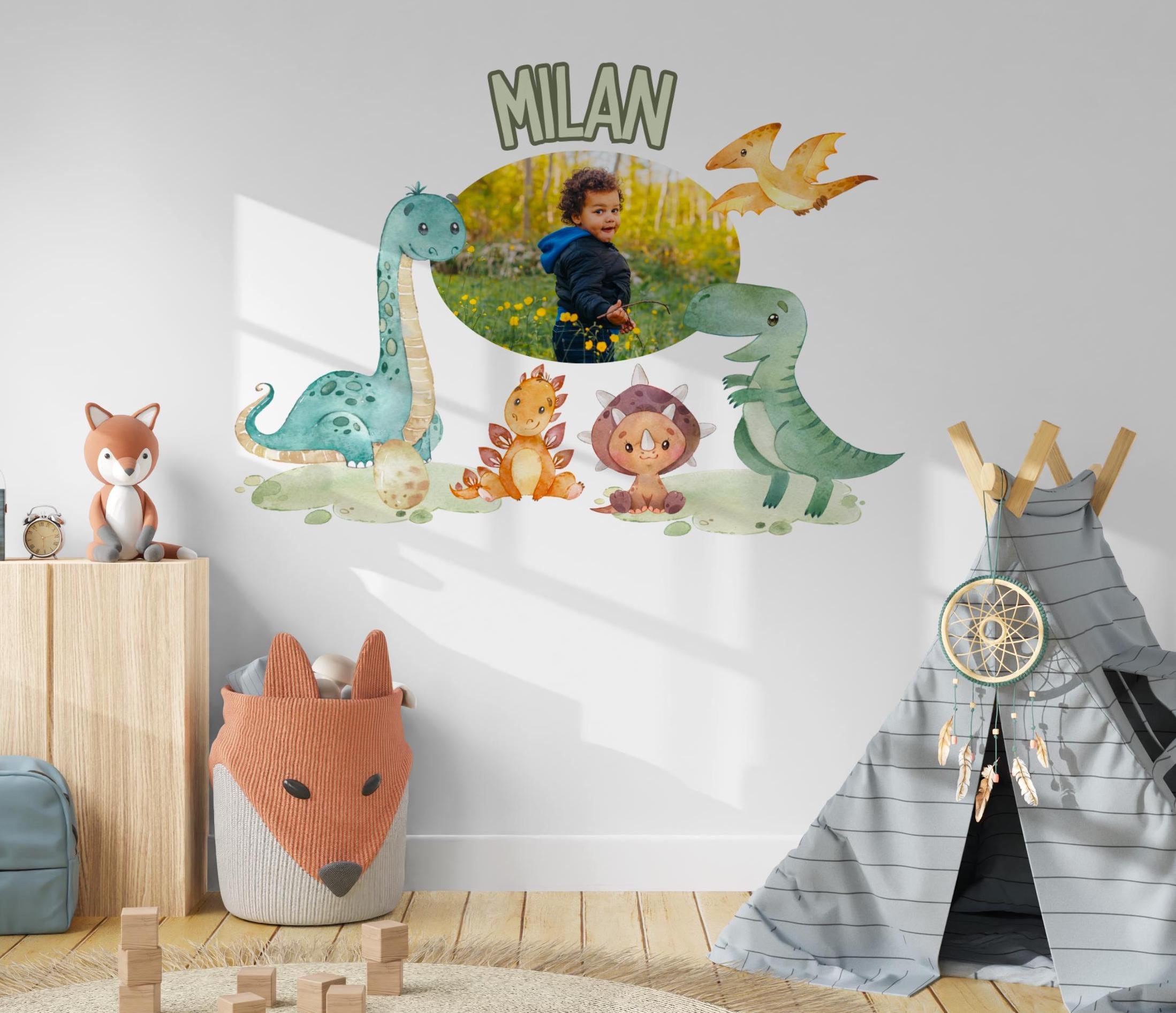 Wandbild Wandtattoo Wandaufkleber Wanddeko Kinderzimmer Dinosaurier