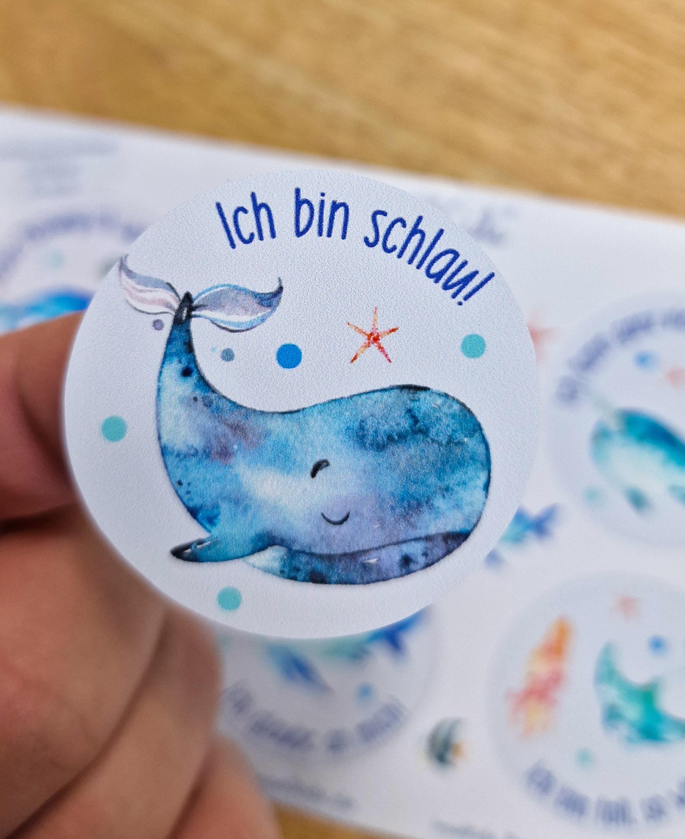 Wasserfeste Spühlmaschinenfeste Sticker Aufkleber Affirmationen UV-beständig Wasserfest / Für Trinkflasche Brotdose Fahrrad Wal Meerestiere