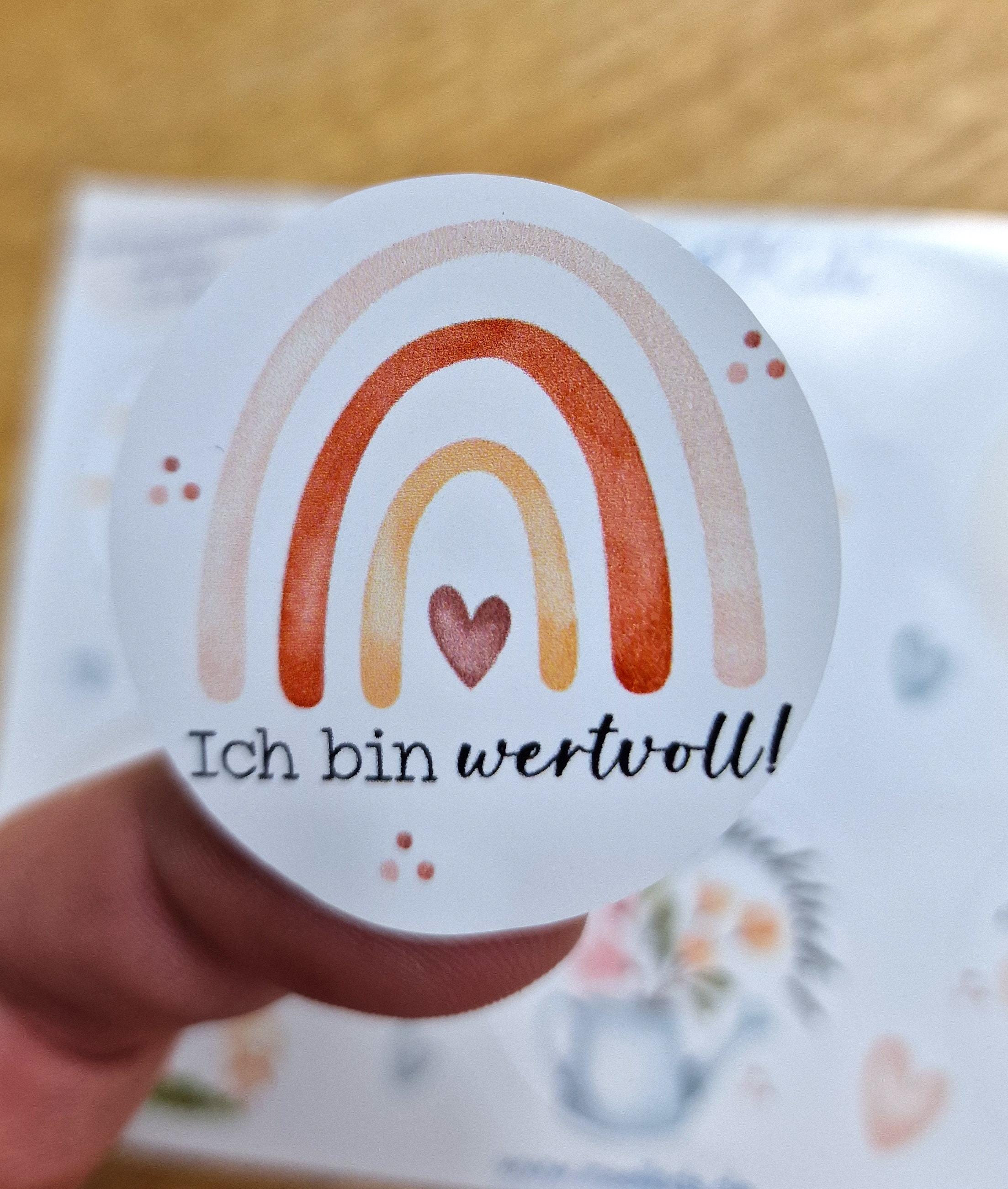 Wasserfeste Spühlmaschinenfeste Sticker Aufkleber Affirmationen UV-beständig Wasserfest / Für Trinkflasche Bär Regenbogen