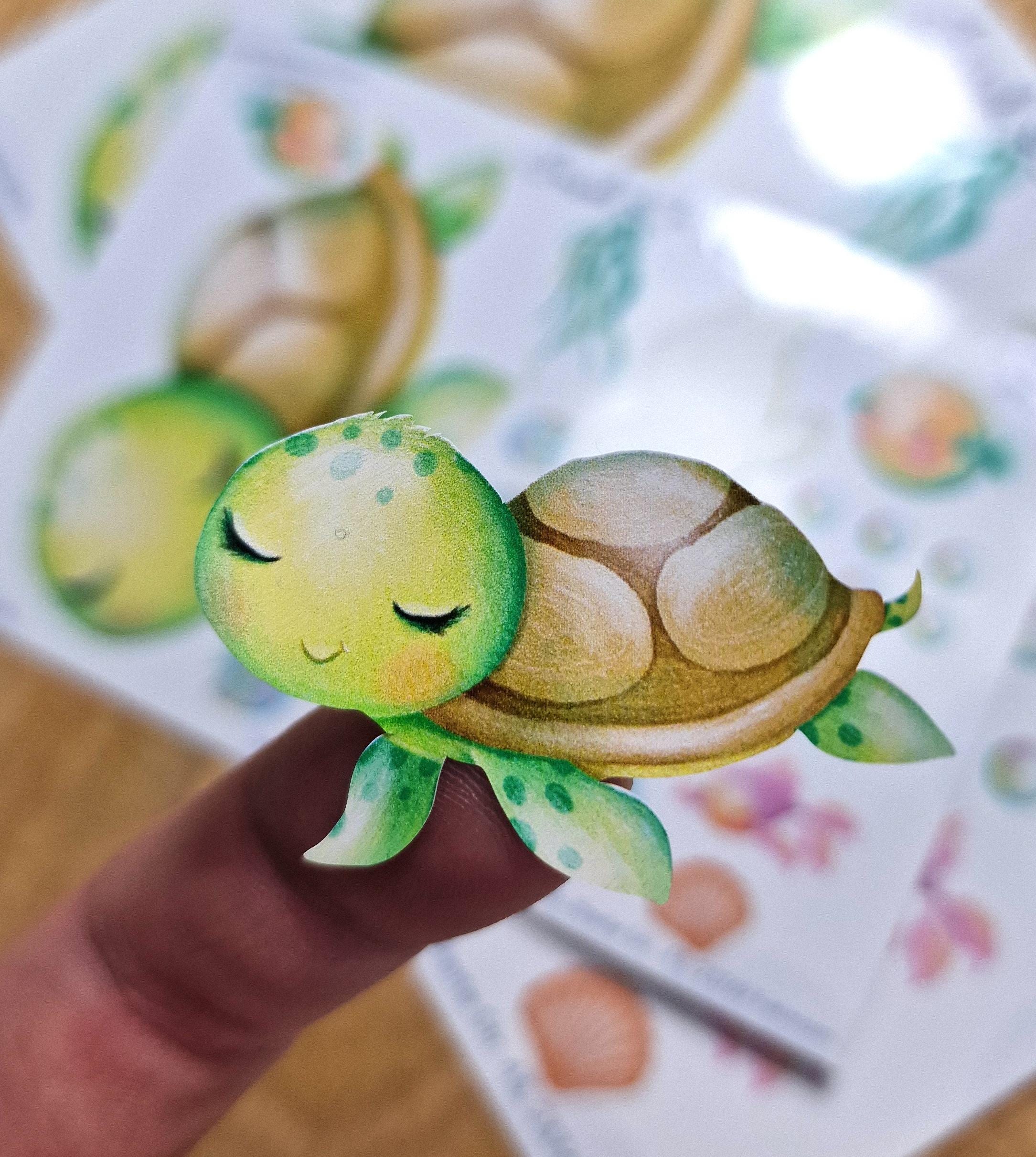 Sticker Set Schildkröte – wasserfest & spülmaschinenfest – für Brotdose, Trinkflasche, Fahrrad – Aufkleber Unterwasser Motiv – Stickers