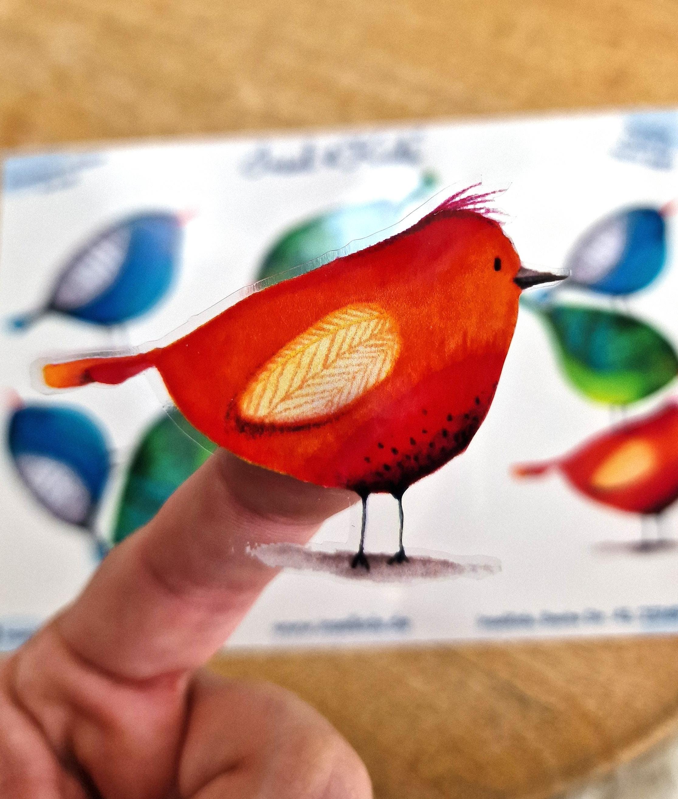 Wasserfeste Spühlmaschinenfeste Sticker Transparent Aufkleber UV-beständig Wasserfest / Für Trinkflasche Brotdose Vögel Vogel – Stickers
