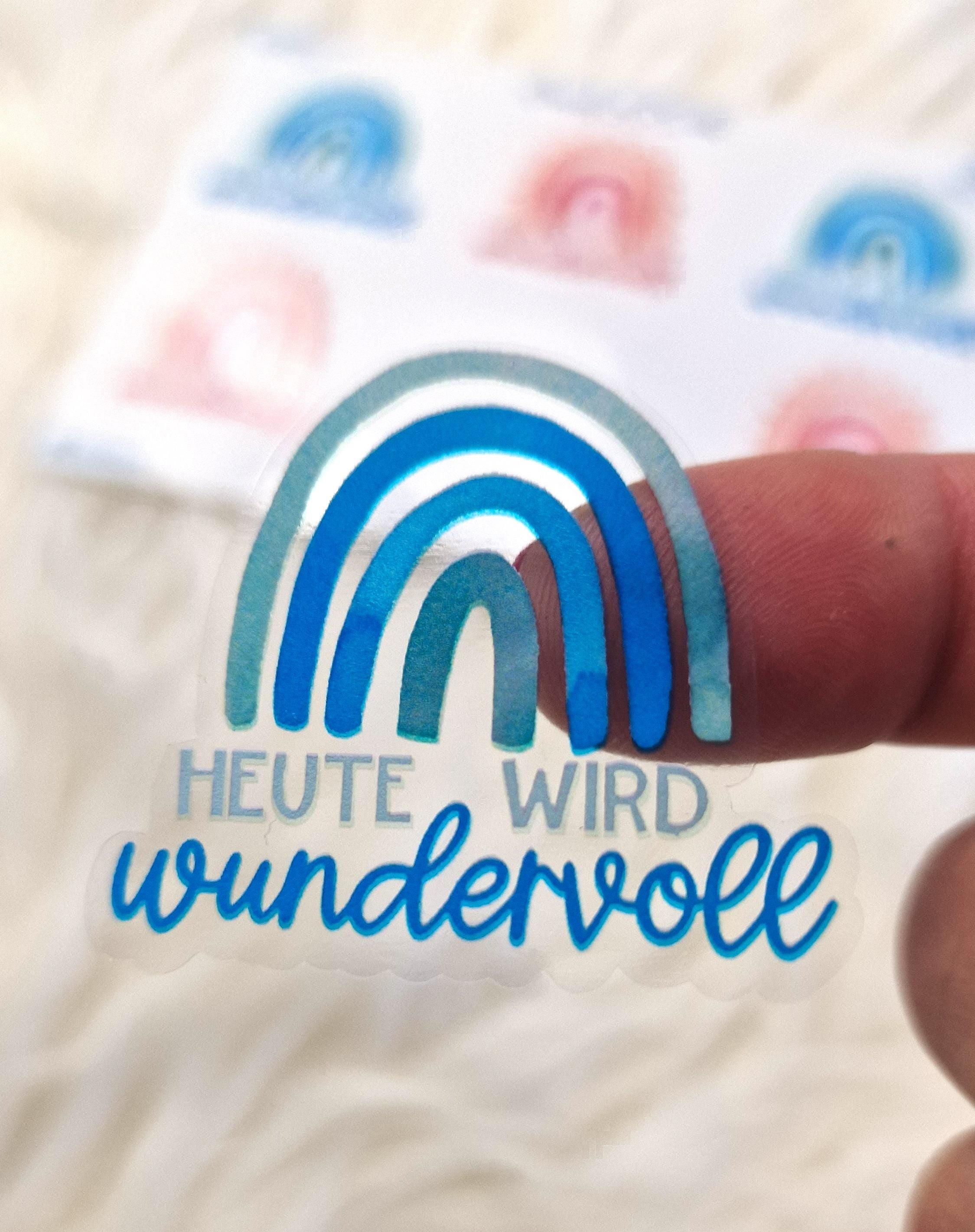 Wasserfeste Spühlmaschinenfeste Sticker Transparent Aufkleber UV-beständig Wasserfest / Für Trinkflasche Brotdose Fahrrad wundervoll – Stickers