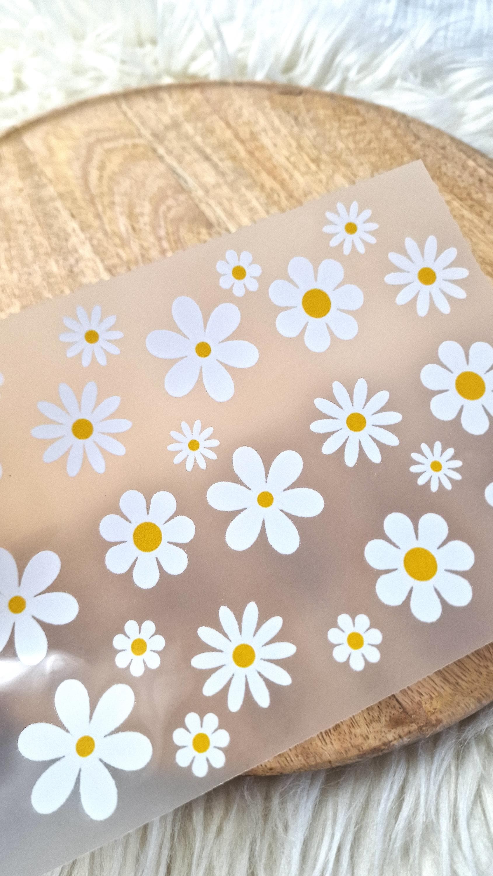 Bügelbilder Gänseblümchen Set für kleidung – 25 Motive A4/A5 für DIY Projekte & Nähideen