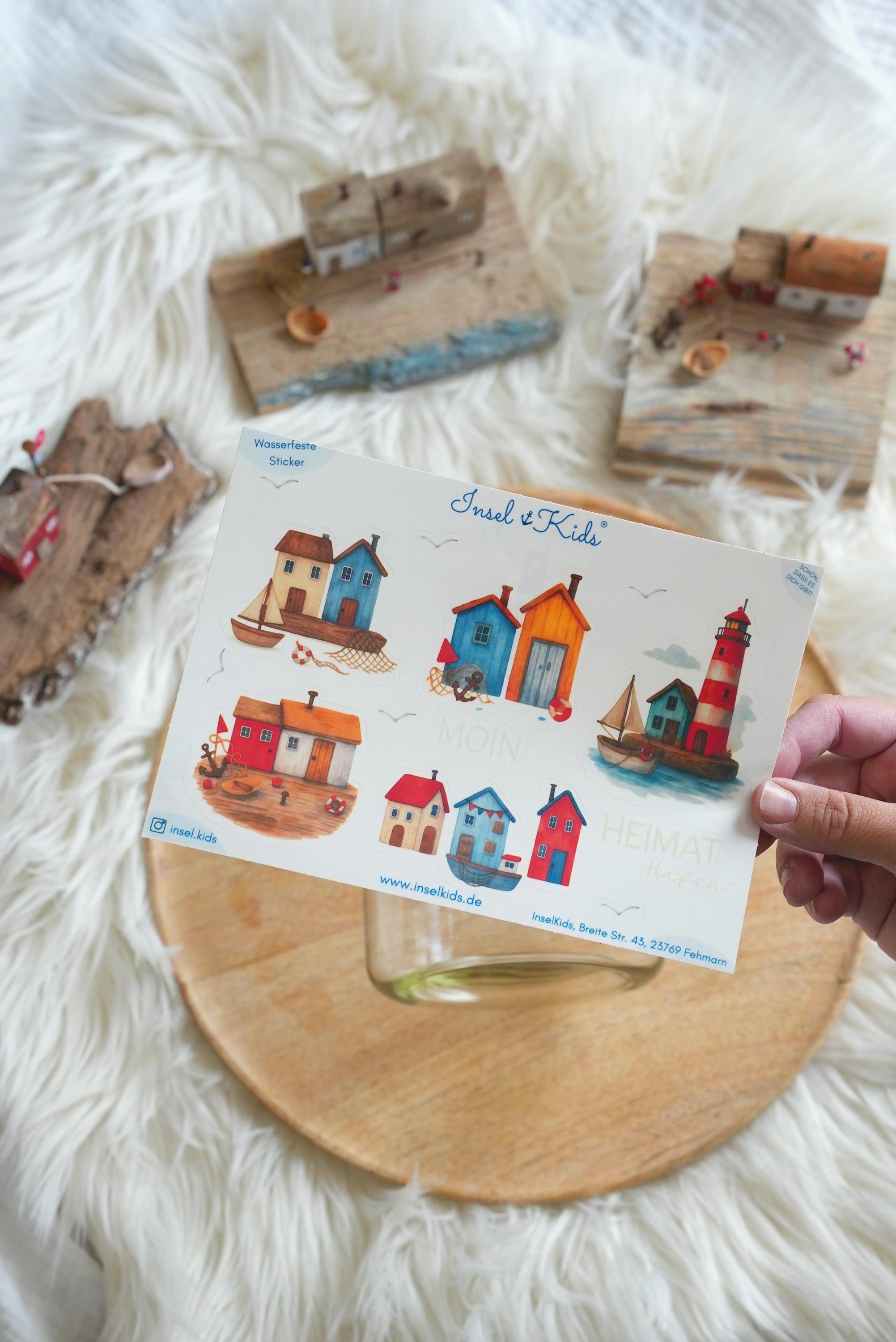 Leuchtturm Sticker Set – maritim & wetterfest – Aufkleber für Windlichter, Gläser und Sommerdeko – Stickers