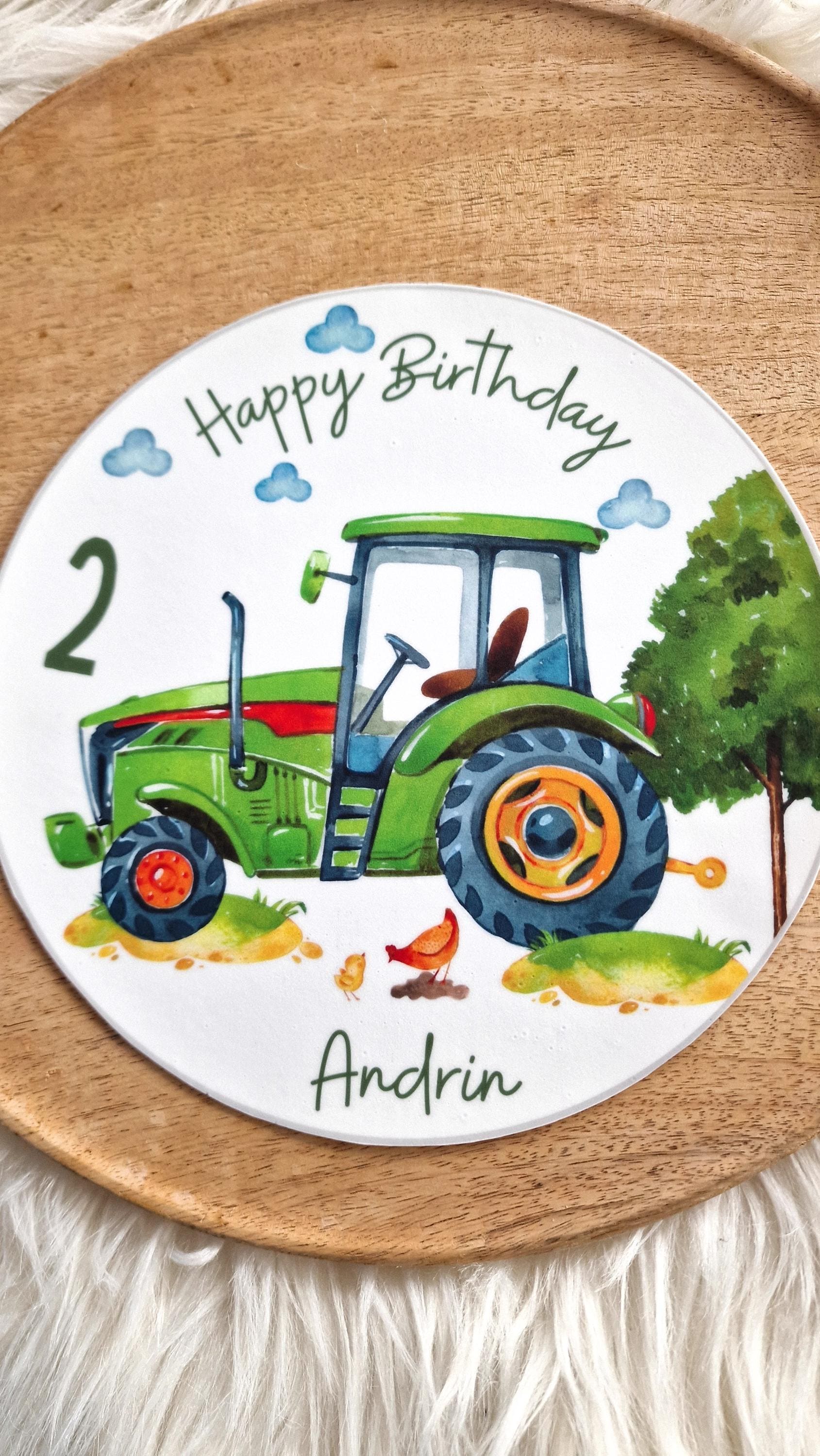 Tortenaufleger Fondant Geburtstag Traktor Trecker Bauernhof Bauernhoftiere