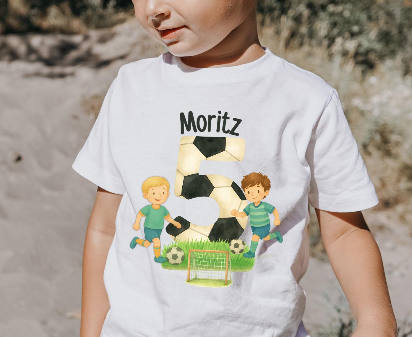 Fußball Geburtstagsshirt mit Name & Zahl – 3. Geburtstag personalisiert – Shirt Fußballparty – T-shirts