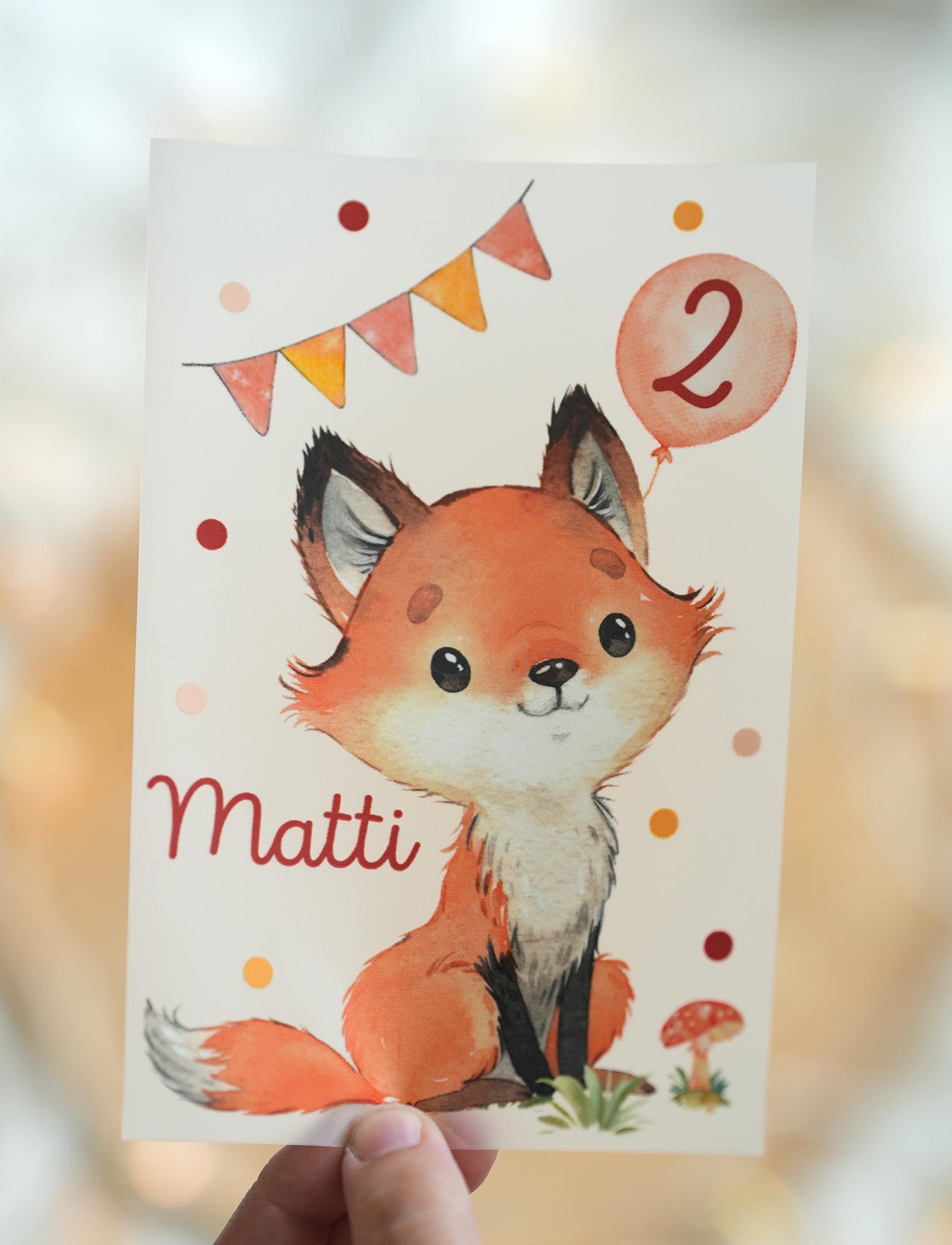 Bügelbild Fuchs für farbige ien – personalisiert mit Name & Zahl – Geburtstagsshirt – Fuchsmotiv n A4 oder A5 – Appliques & Patches