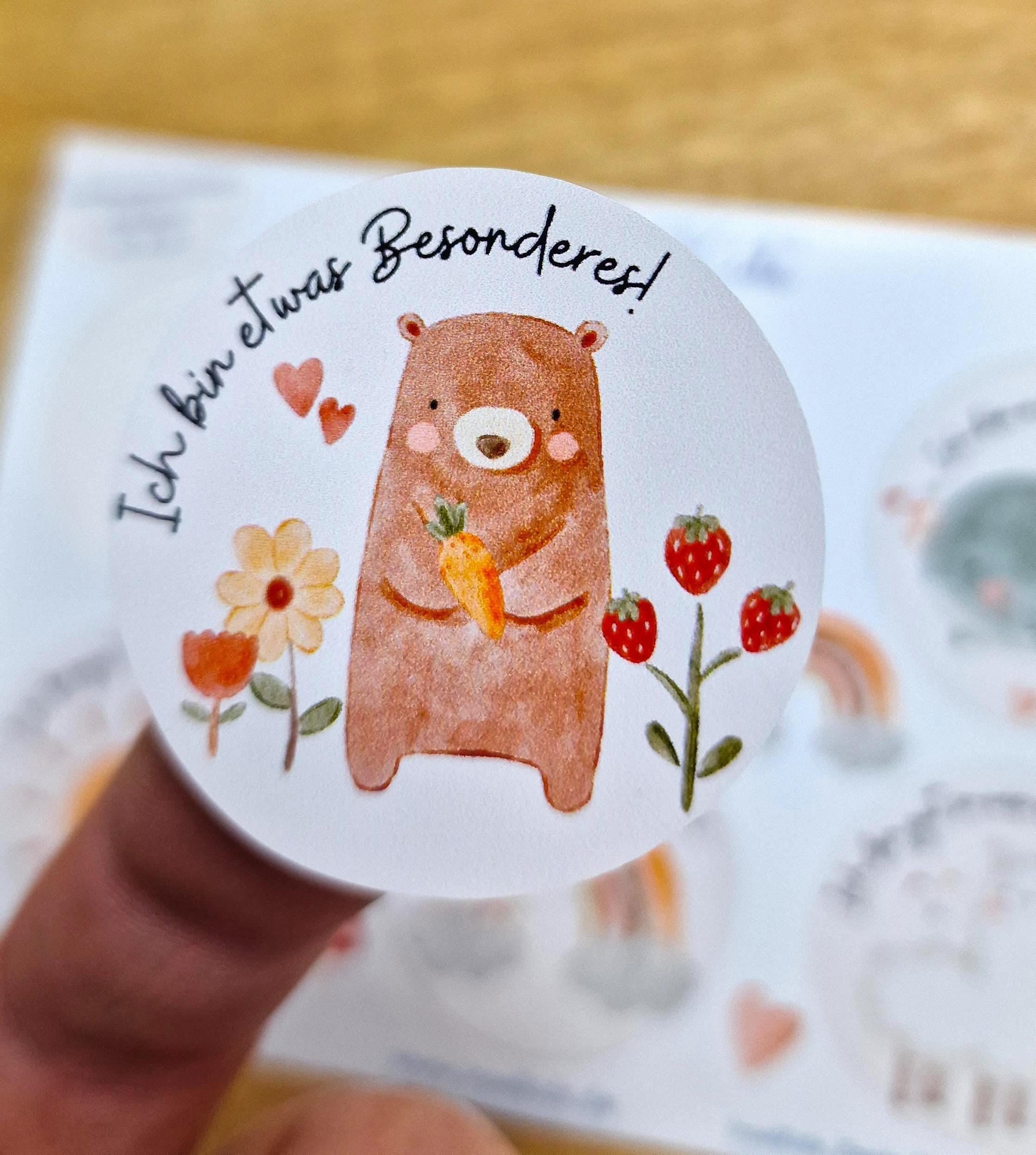Sticker Affirmationen – Boho Bär Motiv – wasserfest & spülmaschinenfest – für Einschulung, Brotdose, Flasche und Schulstart – Stickers