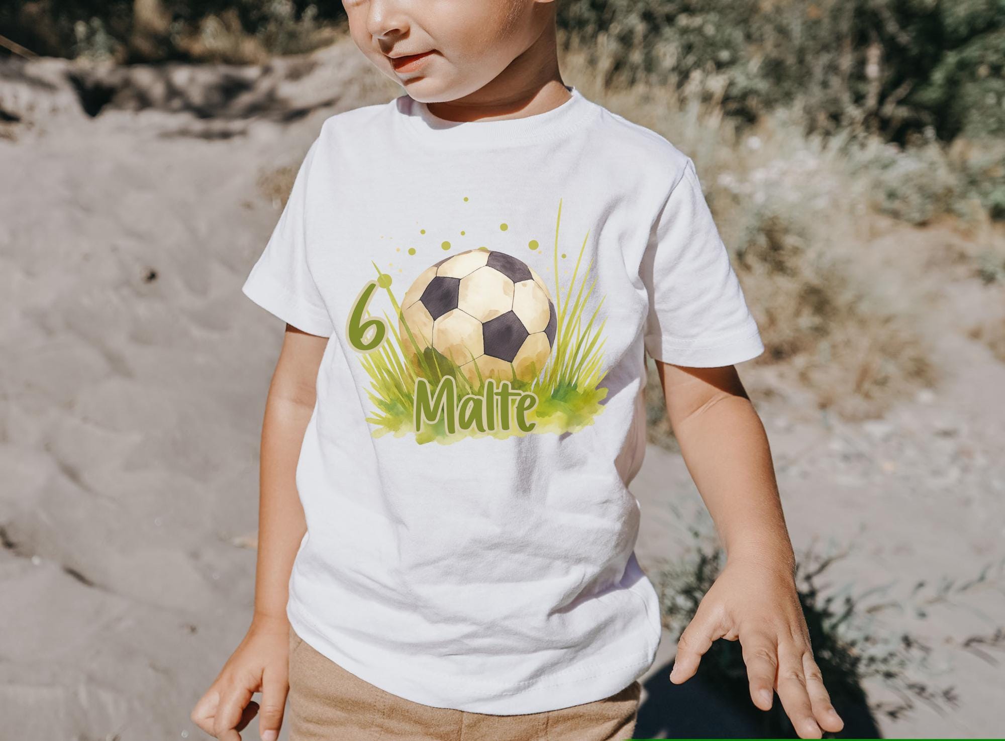 Geburtstagsshirt Fußball personalisiert – Shirt mit Name & Zahl – Trikot Motiv – geburtstag 6 Jahre – Fußball – T-shirts