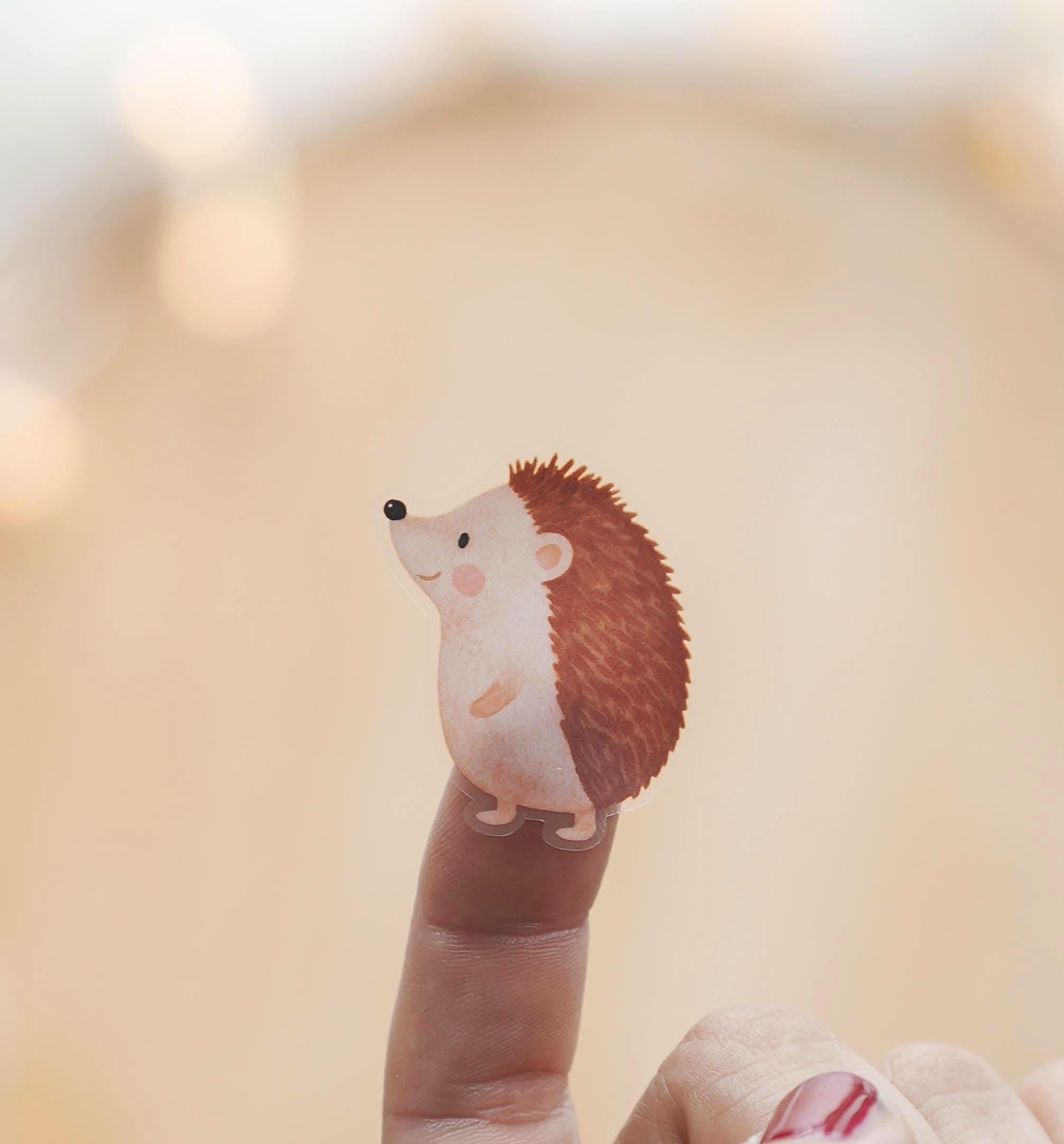 Herbst Sticker Igel & Waldtiere | wasserfeste Aufkleber für Kerzengläser, Windlichter, Spiegel und DIY Herbstdeko – Stickers