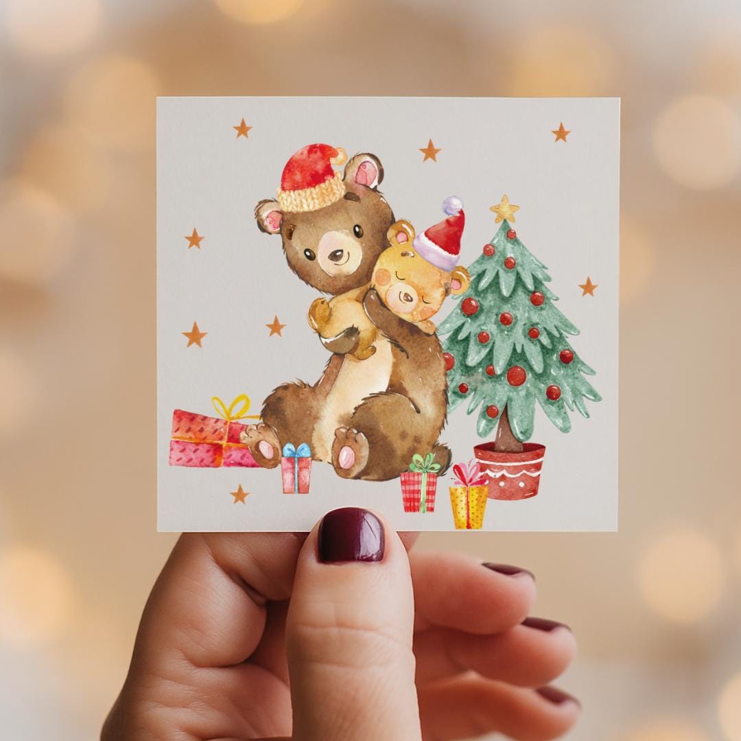 Bügelbild für bunte ien Weihnachten Weihnachtsshirt Weihnachtspullover Weihnachtsbody Weihnachtskleid Bär Mama Baby Weihnachtsbaum – Patches