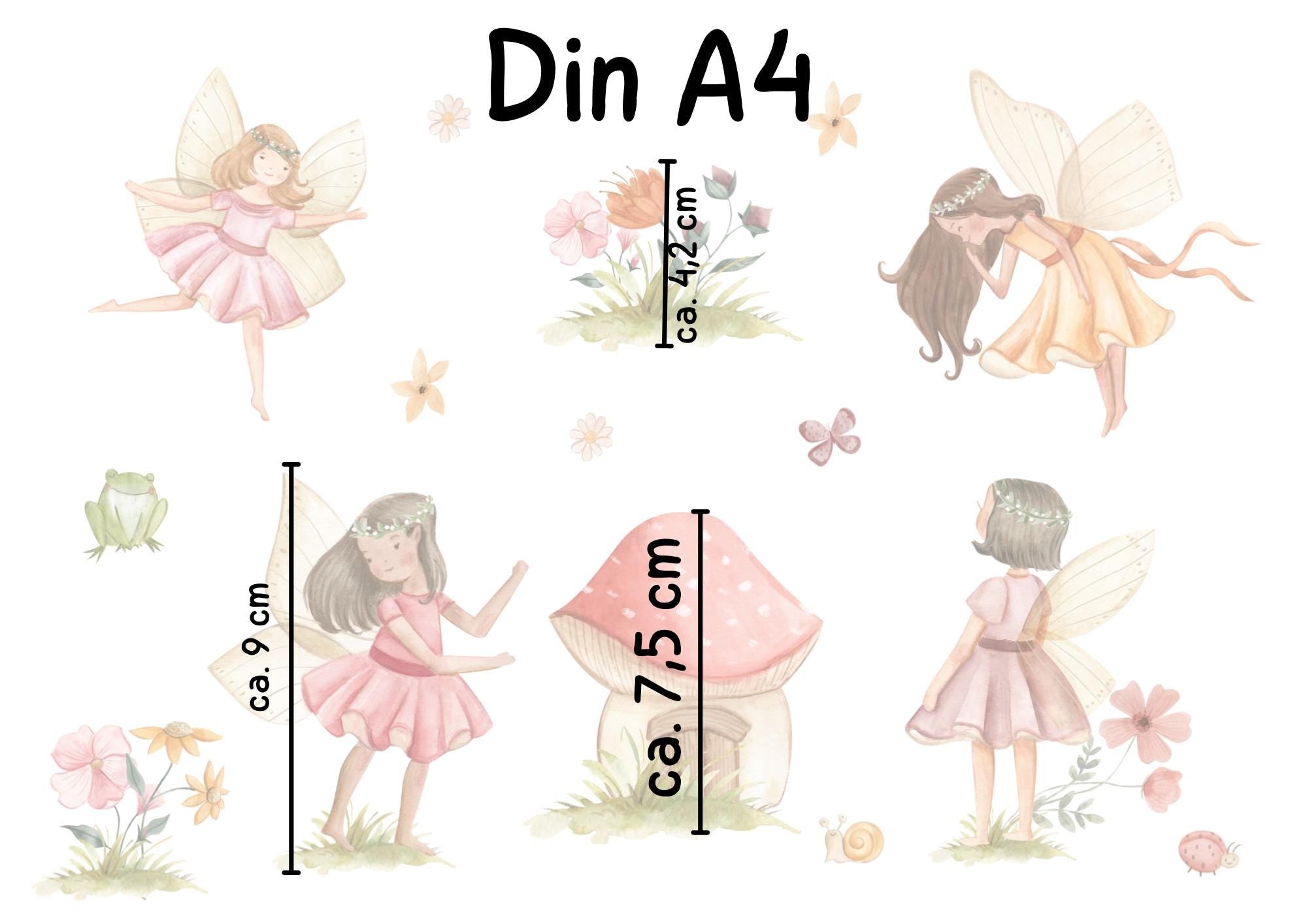 Fensterdeko Frühling – Fensterbild mit Feen, Blumen & Naturmotiven, frühlingshafte Feen-Fensterdeko – 