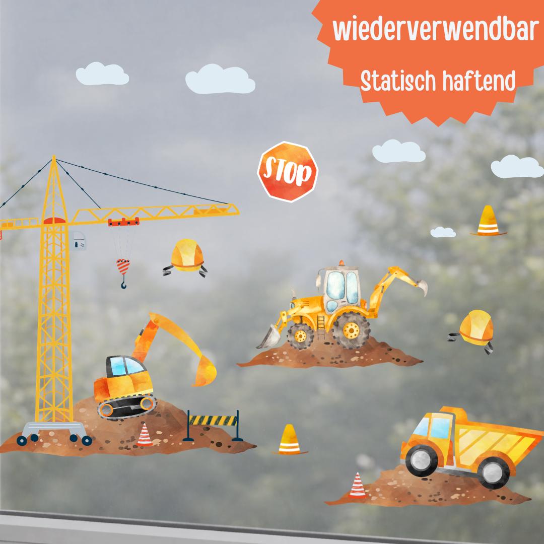 Fensterbild Baustelle – 