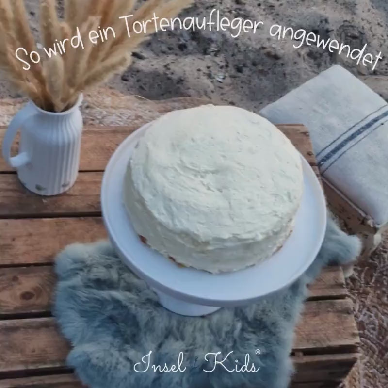 Tortenaufleger Reh Waldtiere – personalisiert mit Name & Zahl – Fondantbild für geburtstag